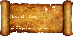 Wigand Tibor névjegykártya